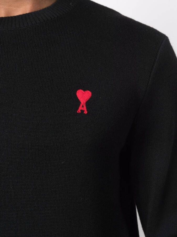 AMI Paris Trui met logo Zwart