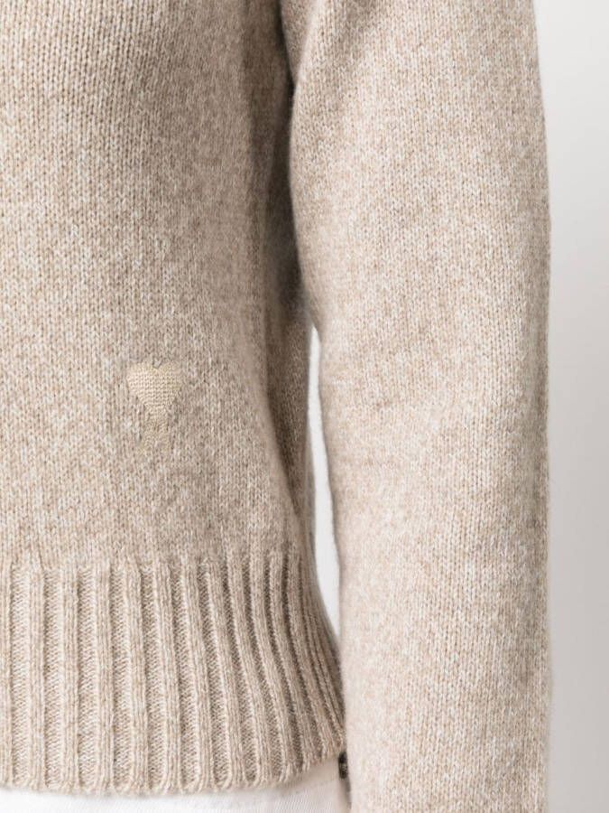 AMI Paris Trui met mélange-effect Beige