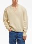 AMI Paris Trui met V-hals Beige - Thumbnail 3