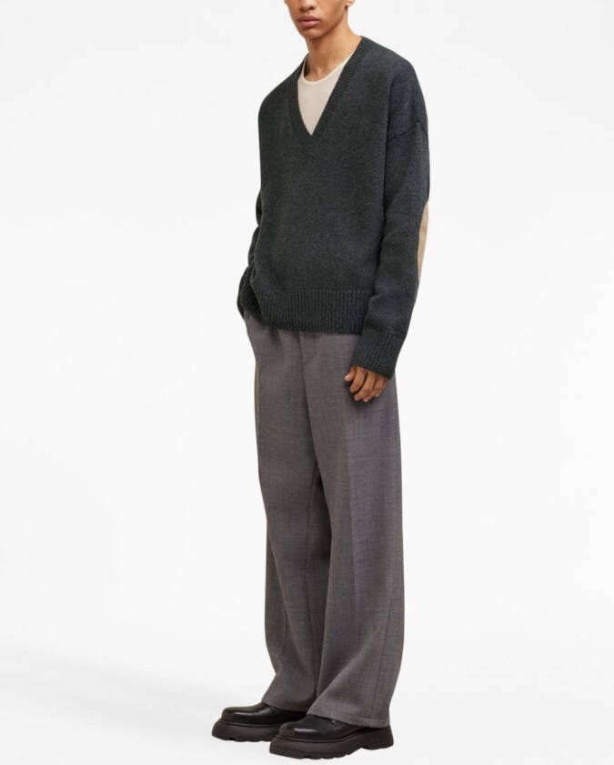 AMI Paris Trui met V-hals Grijs