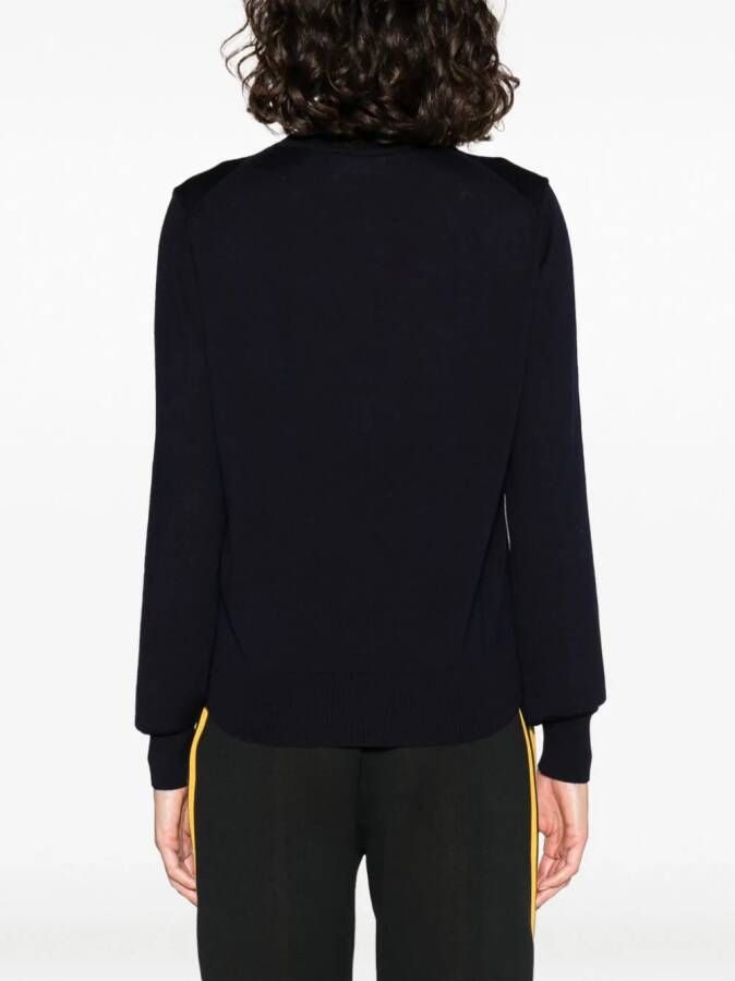 AMI Paris Trui van merinowol met ronde hals Blauw