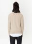 AMI Paris Vest met geborduurd logo en V-hals Beige - Thumbnail 4