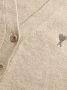 AMI Paris Vest met geborduurd logo en V-hals Beige - Thumbnail 5
