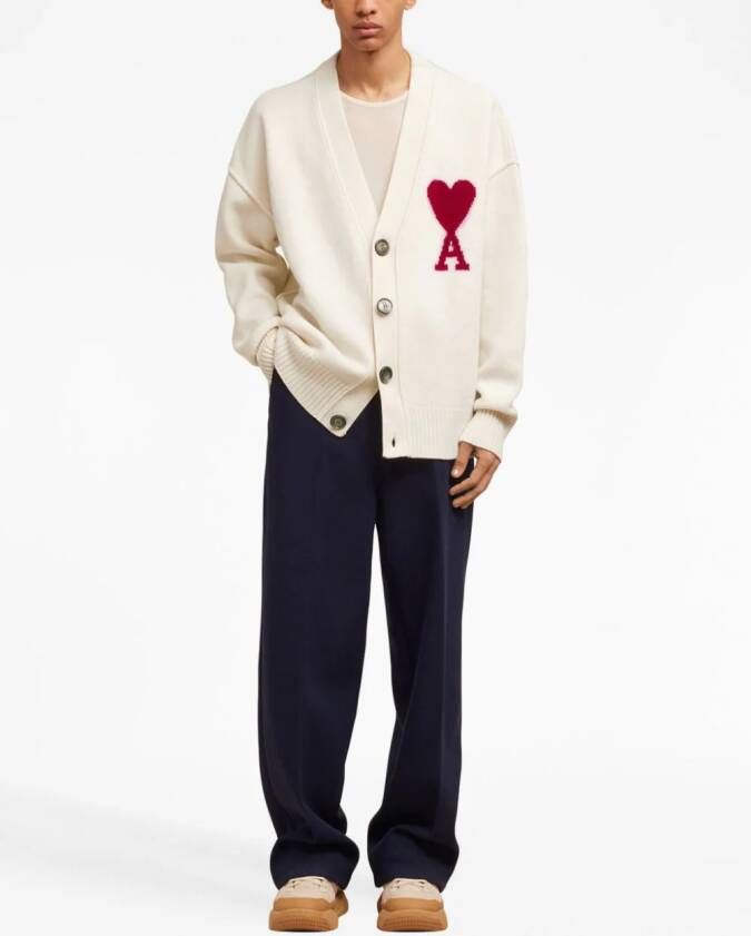 AMI Paris Wollen vest Wit