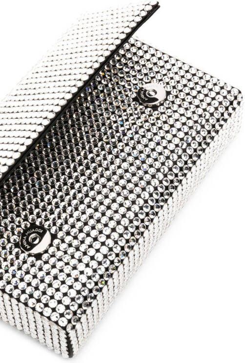 Amina Muaddi Paloma clutch verfraaid met kristallen Zwart
