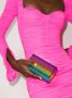Amina Muaddi Paloma clutch verfraaid met kristallen Geel - Thumbnail 2