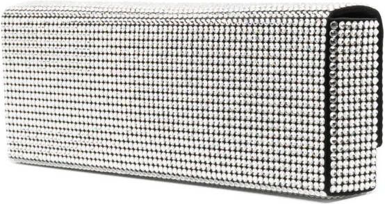 Amina Muaddi Paloma clutch verfraaid met kristallen Zwart