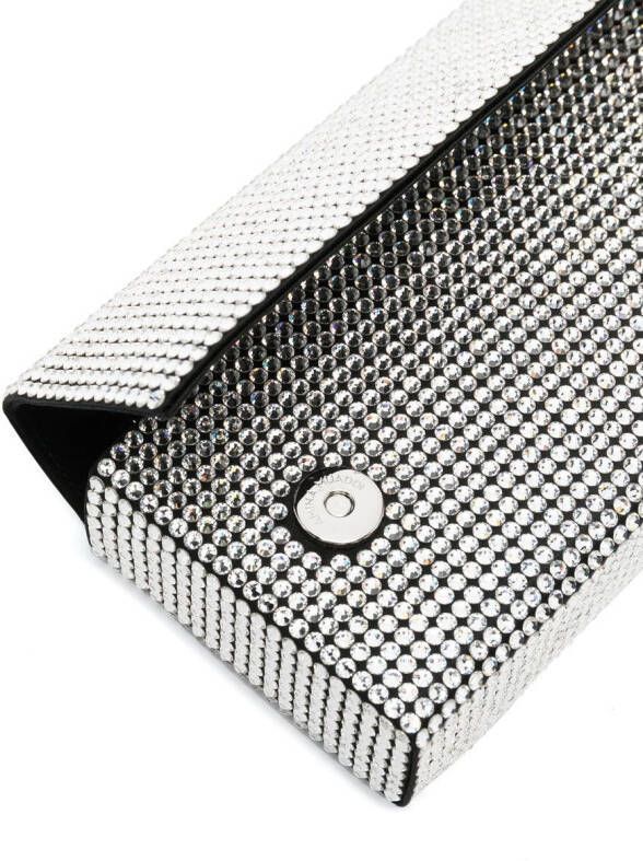 Amina Muaddi Paloma clutch verfraaid met kristallen Zwart