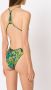 Amir Slama Badpak met tropische print Groen - Thumbnail 4