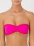 Amir Slama ruffled trim bandeau bikini top Roze - Thumbnail 2