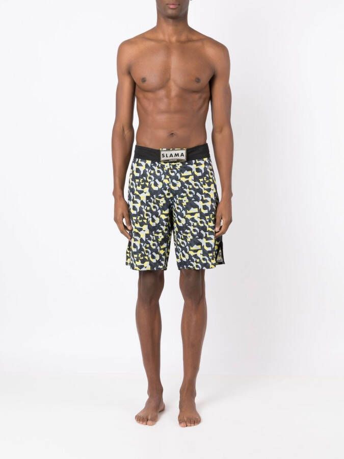 Amir Slama Bermuda shorts met geometrische print Veelkleurig
