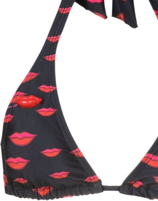 Amir Slama Bikini met all-over print Zwart