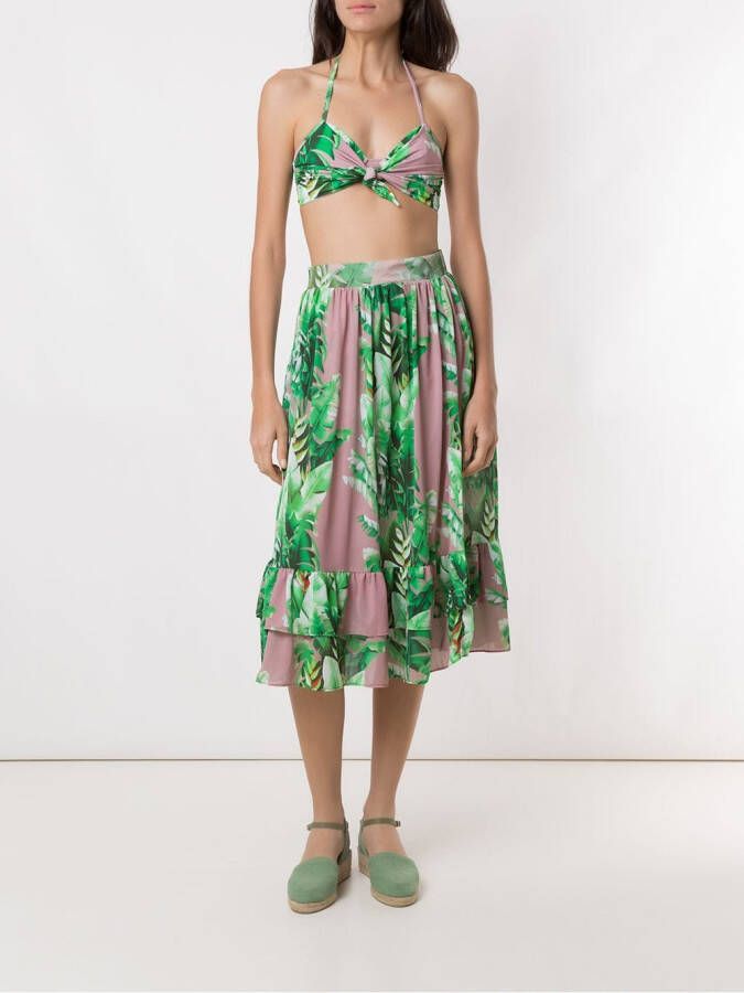 Amir Slama Bikini met bloemenprint Groen