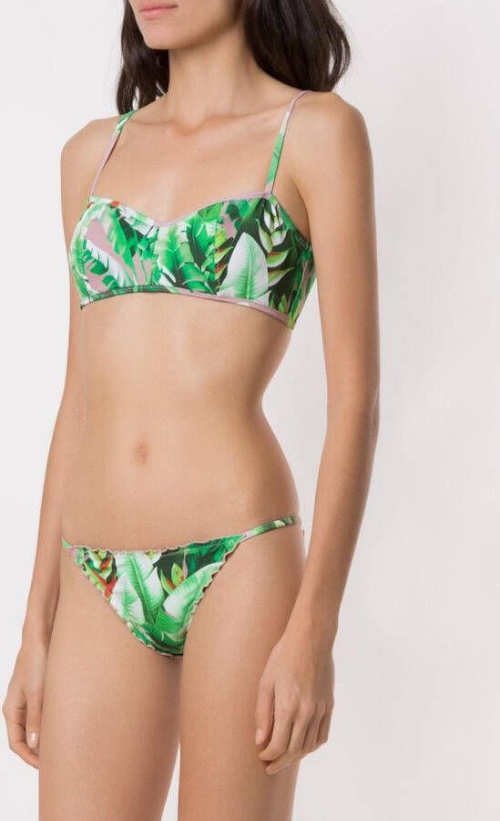 Amir Slama Bikini met bloemenprint Groen