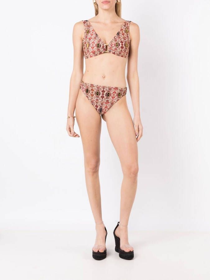 Amir Slama Bikini met bloemenprint Rood
