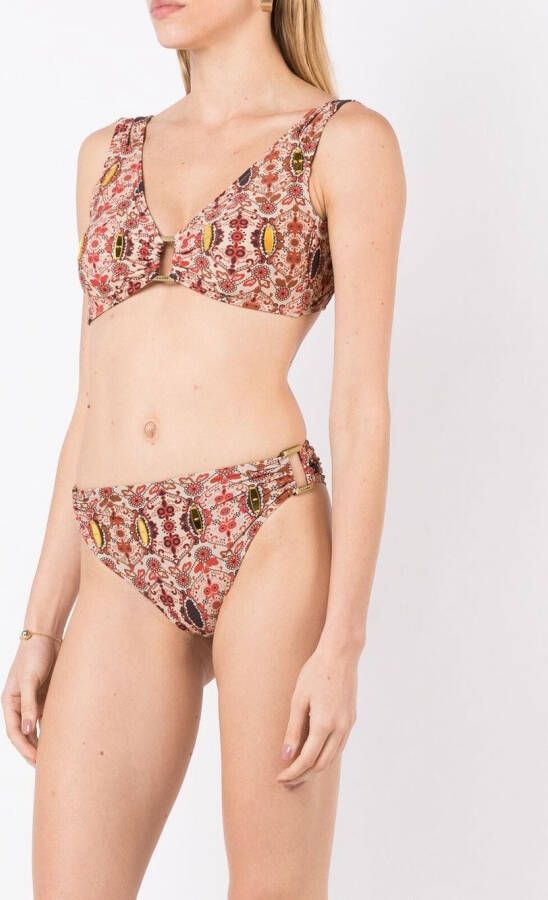Amir Slama Bikini met bloemenprint Rood