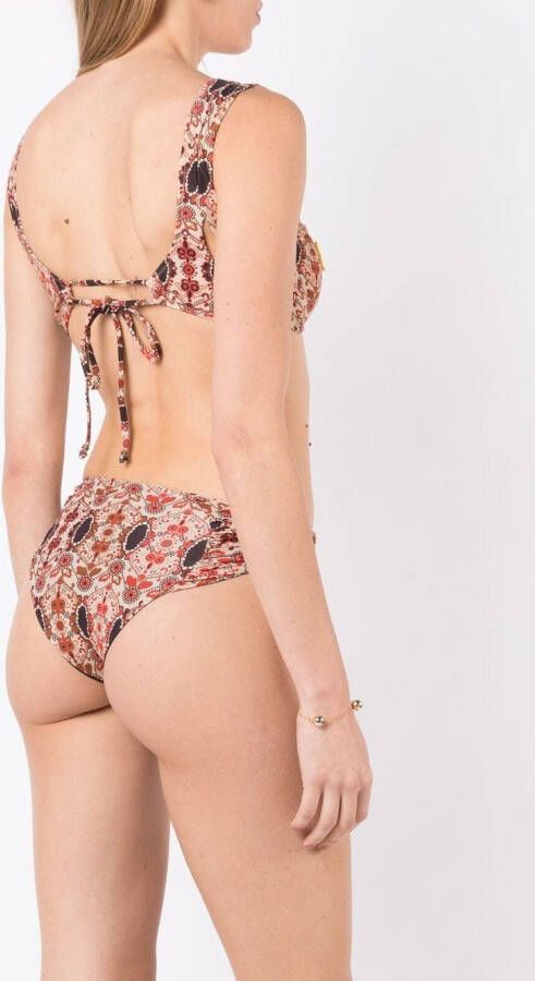 Amir Slama Bikini met bloemenprint Rood