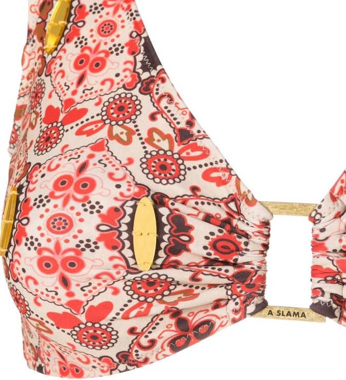 Amir Slama Bikini met bloemenprint Rood