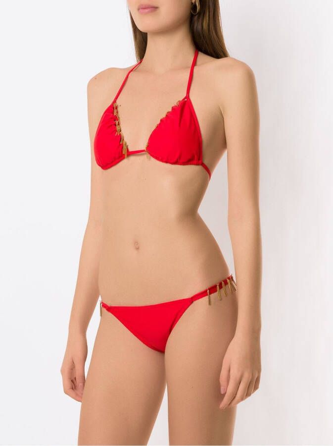 Amir Slama Bikini met franje Rood