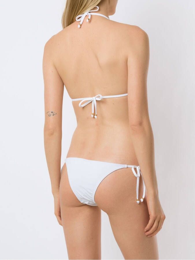 Amir Slama Bikini met kralen Wit