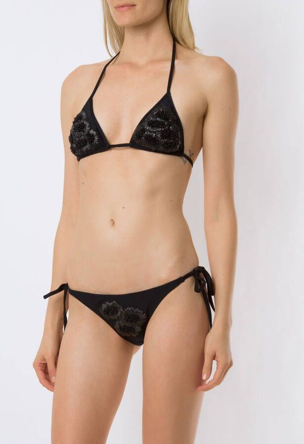 Amir Slama Bikini met kralen Zwart
