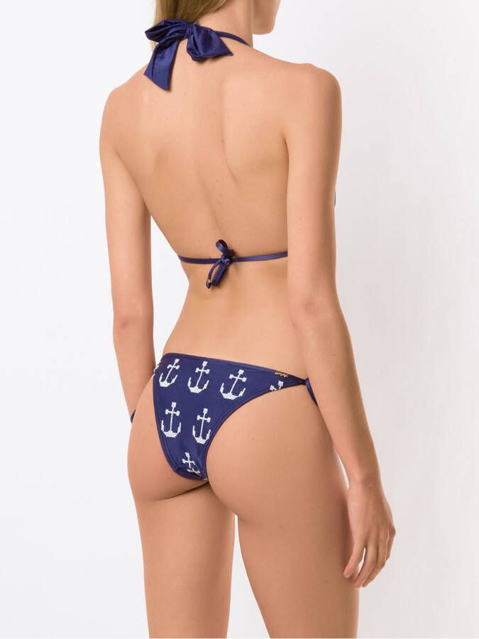 Amir Slama Bikini met print Blauw