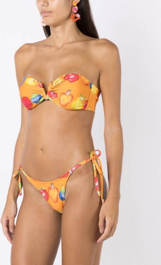 Amir Slama Bikini met print Oranje