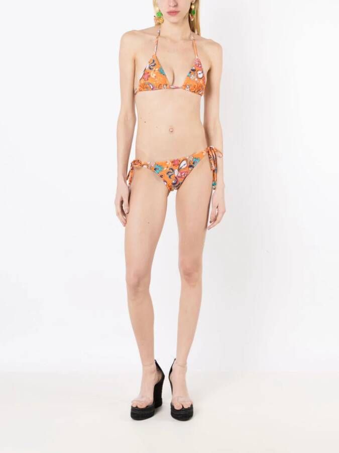 Amir Slama Bikini met print Oranje