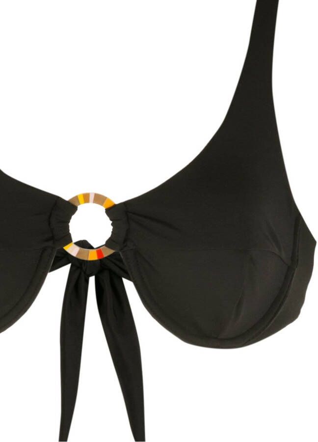 Amir Slama Bikini met ringdetail Zwart