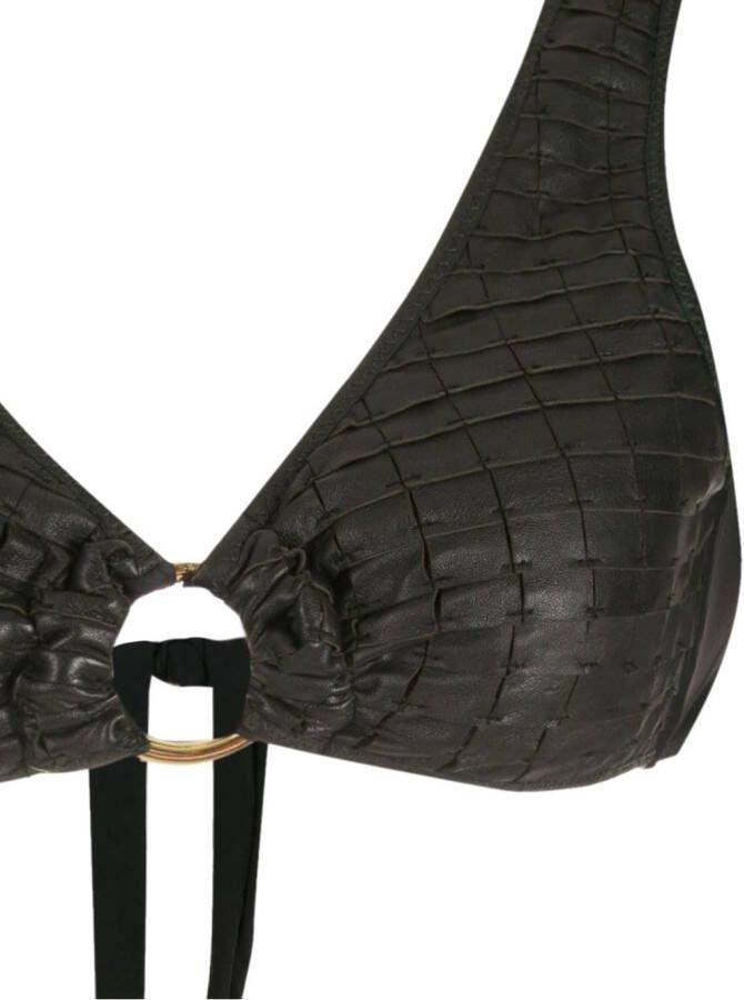 Amir Slama Bikini met textuur Zwart