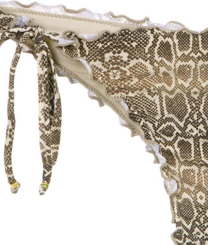 Amir Slama python print bikini set Beige