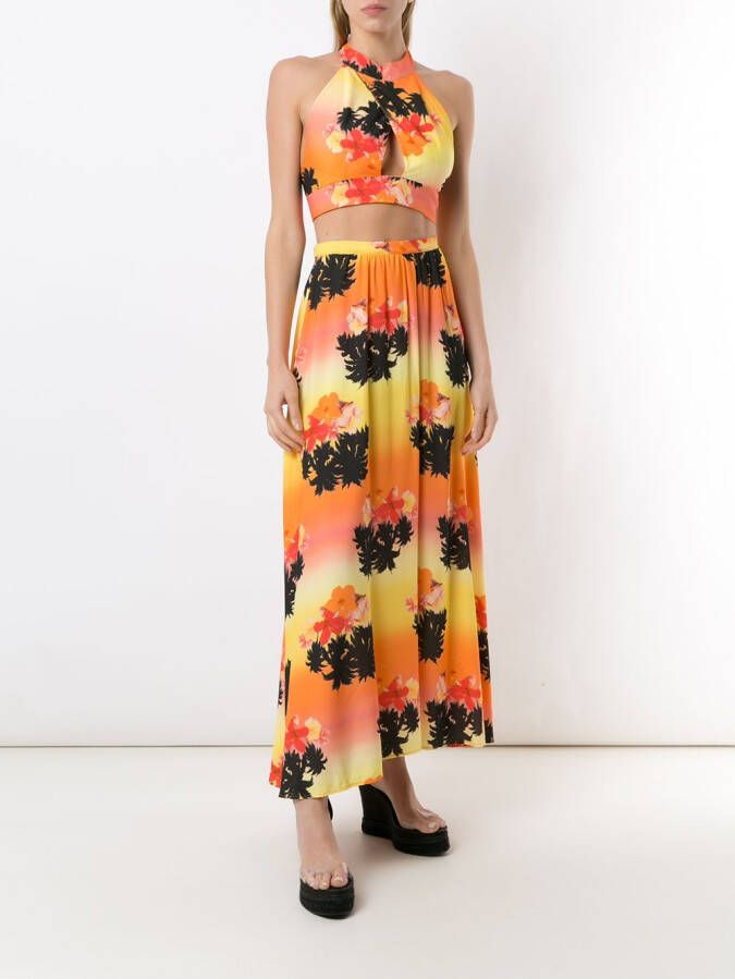 Amir Slama Blouse met halternek Veelkleurig