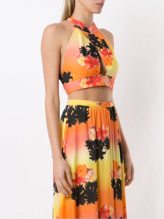 Amir Slama Blouse met halternek Veelkleurig
