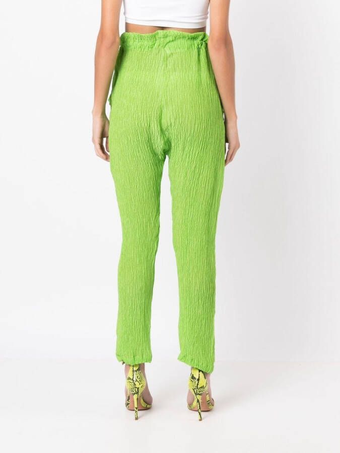 Amir Slama Broek met gekreukt-effect Groen