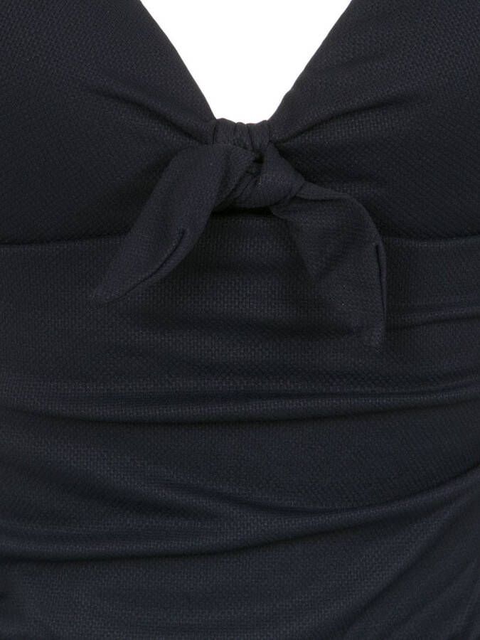 Amir Slama draped swimsuit Zwart