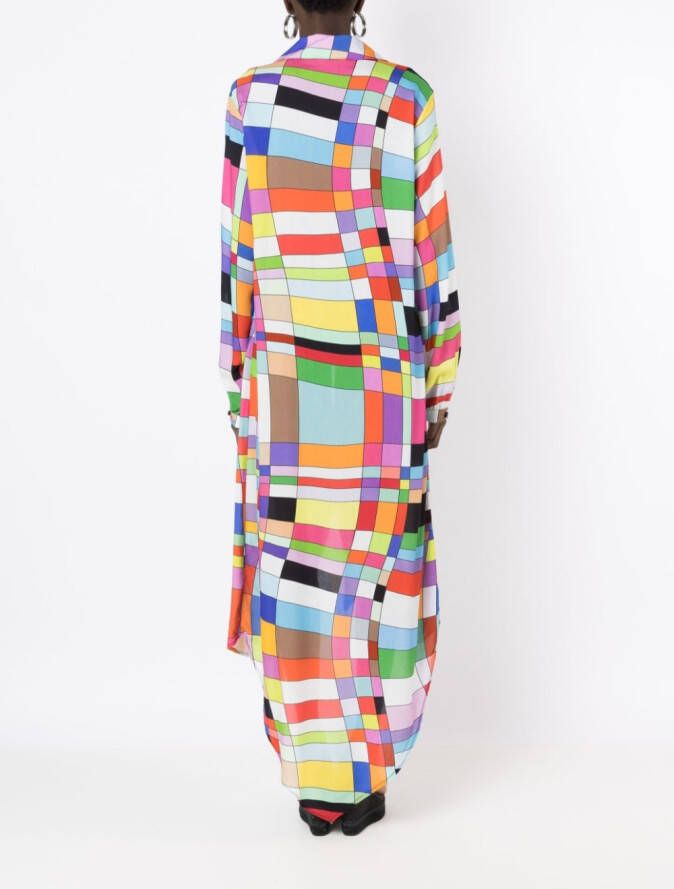 Amir Slama Maxi-jurk met geometrische print Veelkleurig