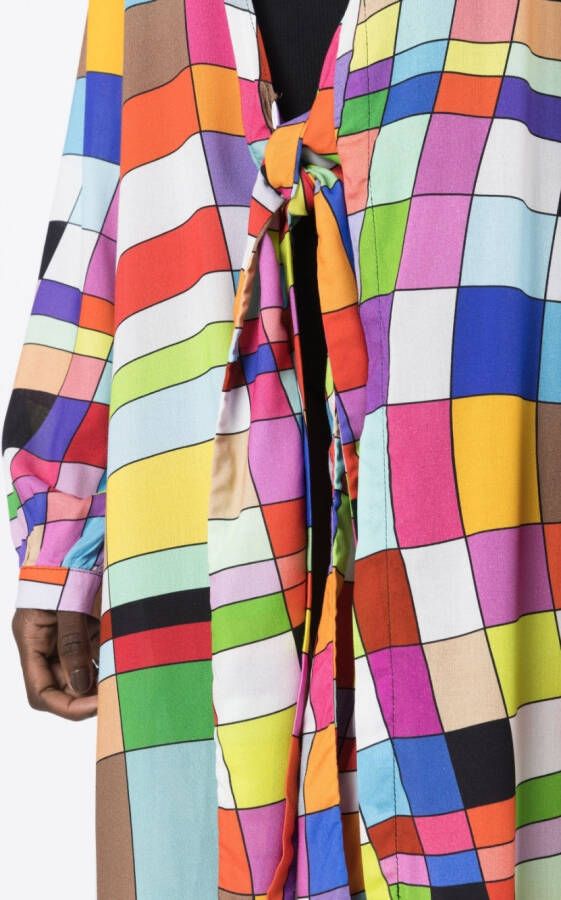 Amir Slama Maxi-jurk met geometrische print Veelkleurig