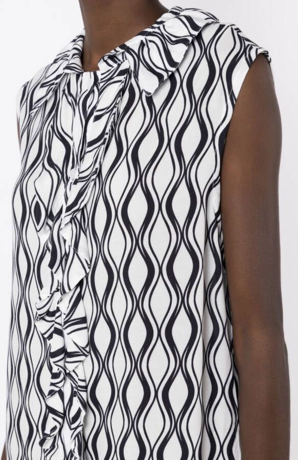 Amir Slama Maxi-jurk met geometrische print Zwart