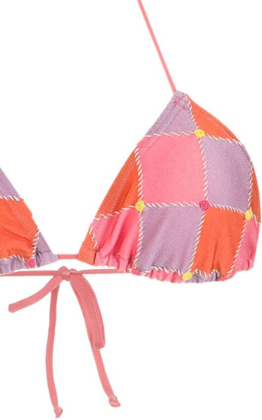 Amir Slama Geruite bikini Roze