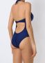 Amir Slama Gesmockt badpak Blauw - Thumbnail 3