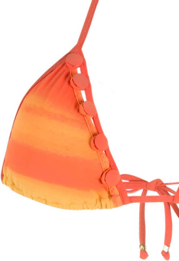 Amir Slama Gestreepte bikini Oranje