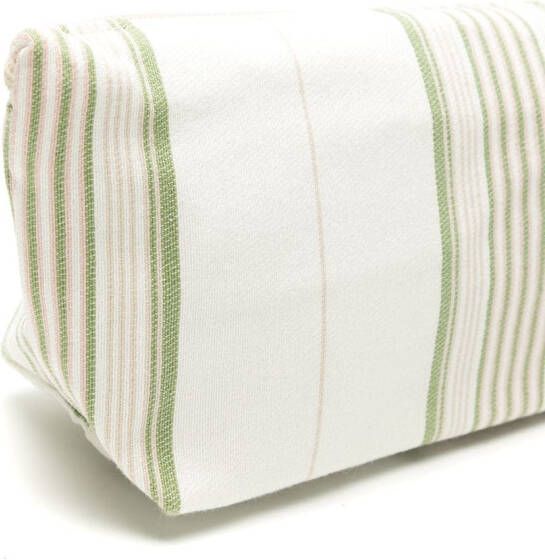 Amir Slama Gestreepte make-up tas Beige