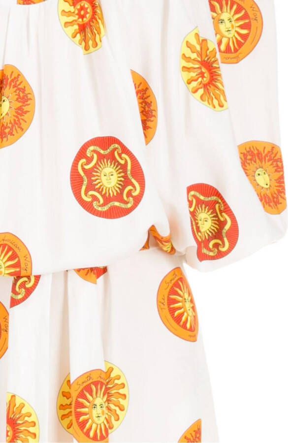 Amir Slama Jurk met gestrikte taille Wit