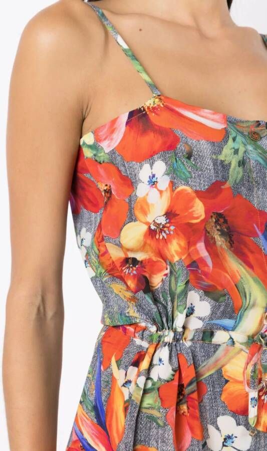 Amir Slama Maxi-jurk met bloemenprint Veelkleurig