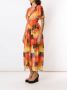 Amir Slama Maxi-jurk met cropped mouwen Oranje - Thumbnail 3