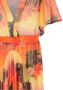 Amir Slama Maxi-jurk met cropped mouwen Oranje - Thumbnail 5