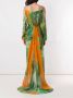 Amir Slama Maxi-jurk met print Groen - Thumbnail 4