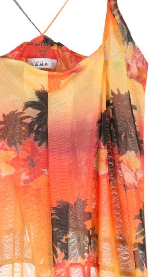 Amir Slama Maxi-jurk met print Oranje