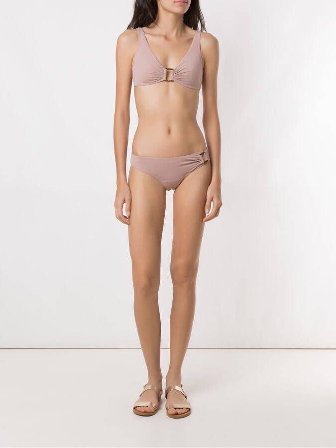 Amir Slama Metallic bikini Beige