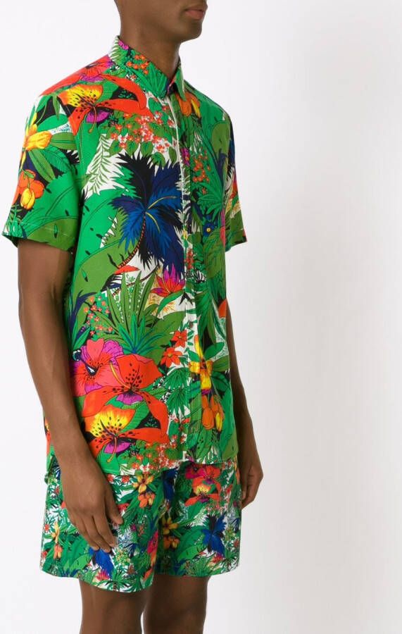 Amir Slama Overhemd met bloemenprint Groen
